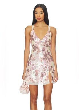 NWT Free People Dazzle Me Sequin Jacquard Dress